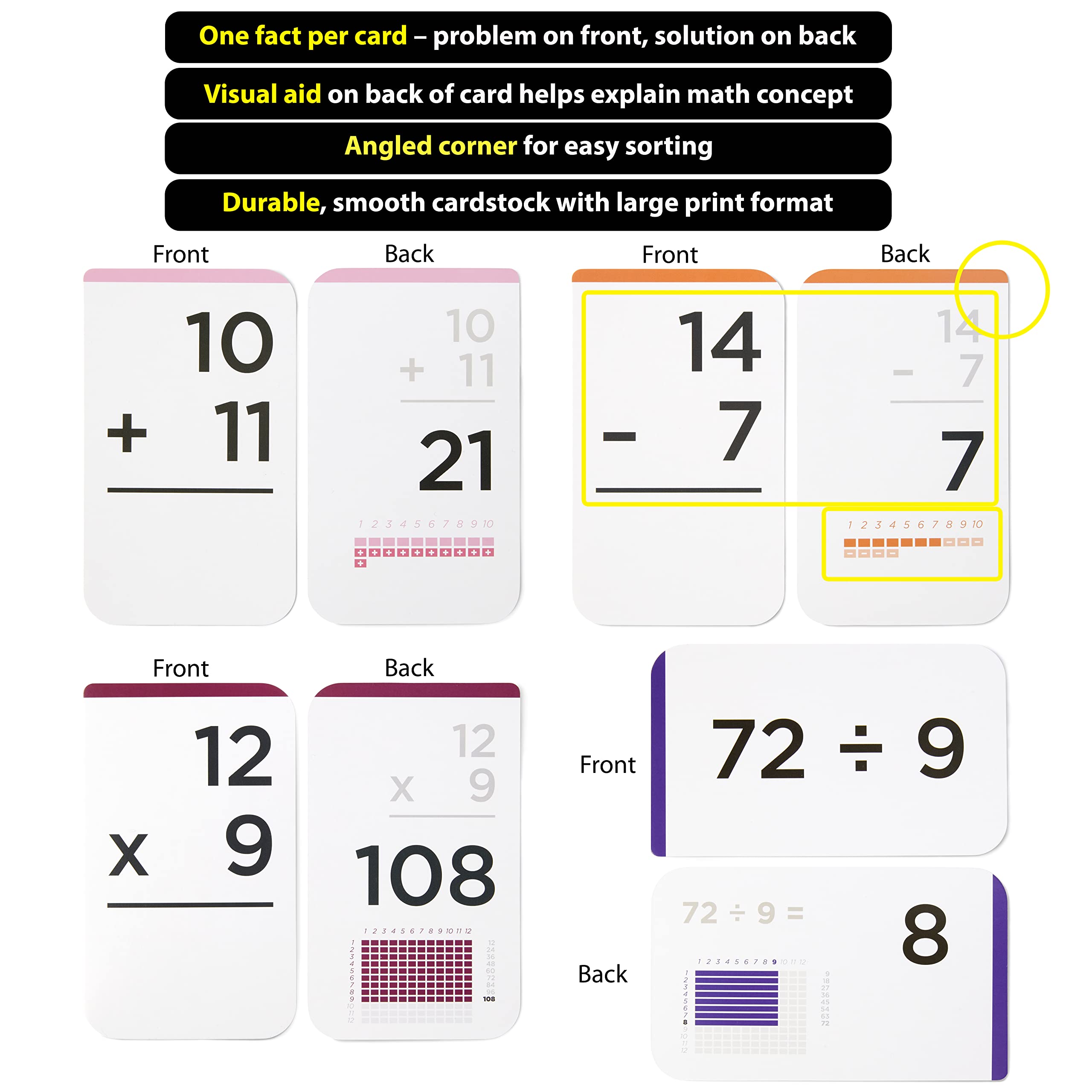 Amazon.com: Award-Winning Math Flash Cards – 681 Addition